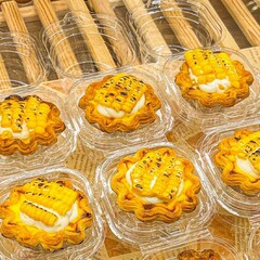 单粒玉米蛋挞包装盒子花花小蛋挞焦糖可颂蛋挞单粒单个装打包盒子