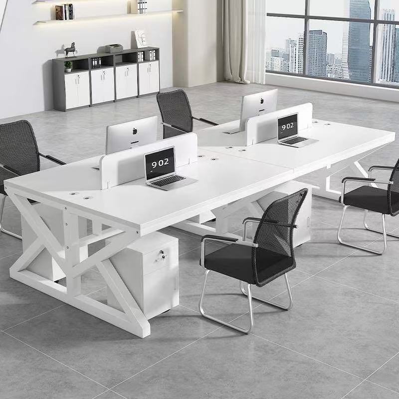 Staff office desk, office furniture, training table, 4-person double 6-seater workstation, financial computer desk and chair combination Staff office desk, office furniture, training table, 4-person double 6-seater workstation, financial computer desk and chair combination
