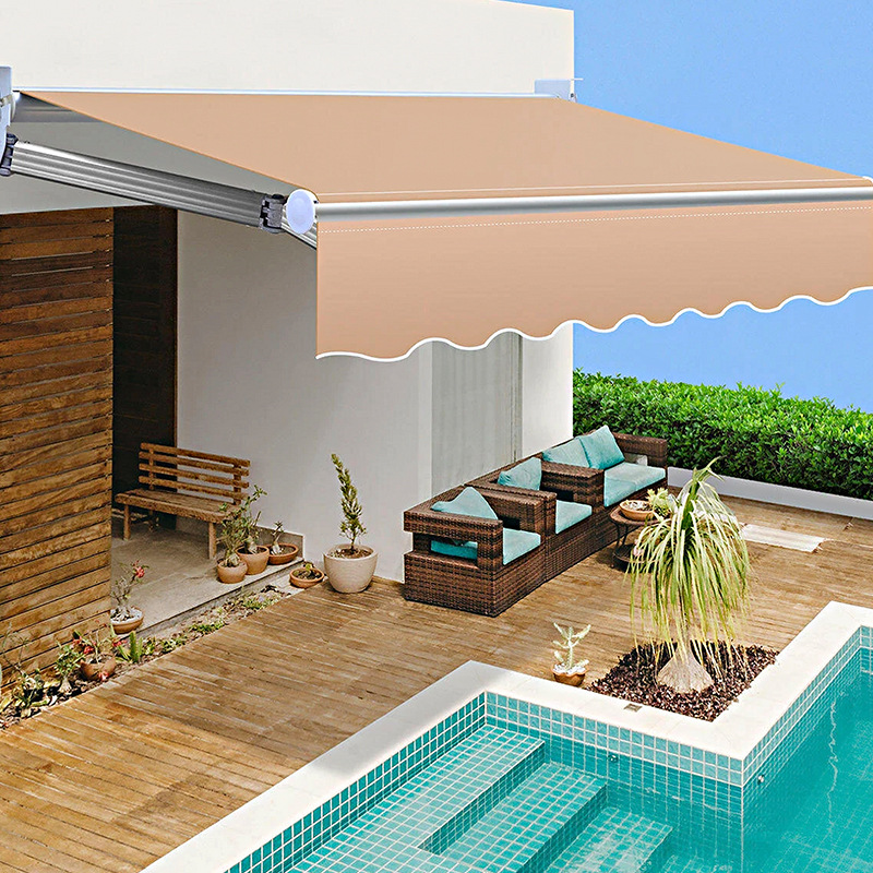 伸缩遮阳棚铝合金阳台遮阳篷电动雨棚户外防雨折叠伸缩篷遮雨棚