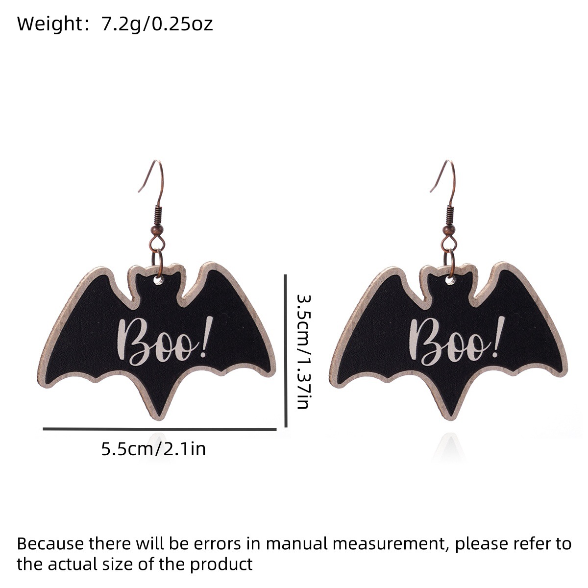 14g Weight Iron Ear Needle Material Drop Earrings Classification 1 Pair Quantity Party, Festival, Street Occasion Wood Material Halloween Festival ghost, Spider, Skull Pattern Women's Gender Hip-Hop, Funny Style 1 Pair Halloween Hip-Hop Funny Ghost Spider Skull Wood Drop Earrings 13