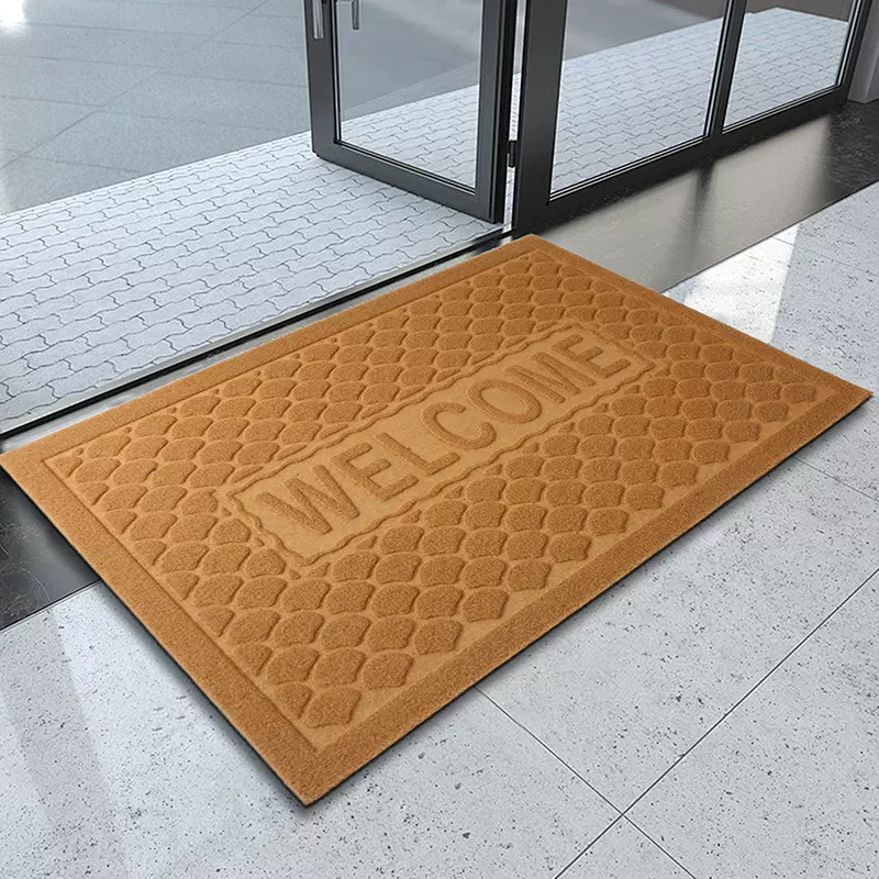 北欧风家用门垫入户门垫家用厨房防滑脚垫加厚耐脏蹭PVC仿椰棕