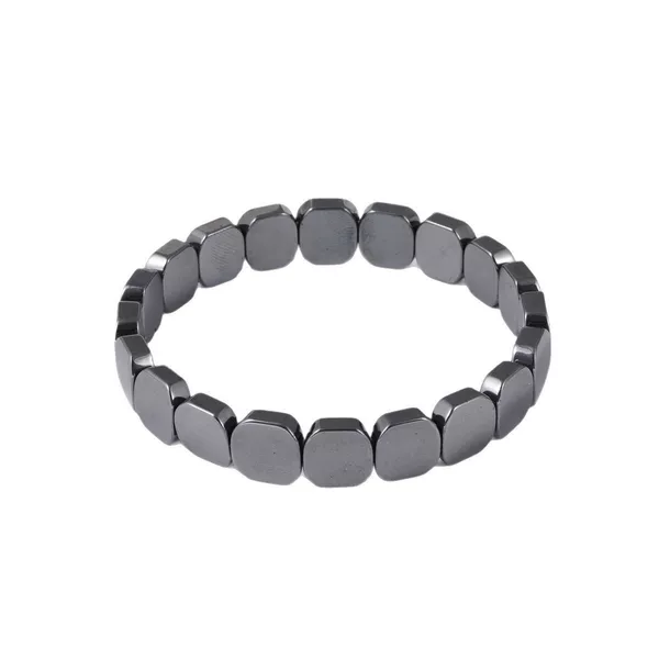 Hematite Round Bead Spacer Bracelet Men's Gift Elastic Cord Single Circle Apple Bracelet Hematite Bridge Bracelet