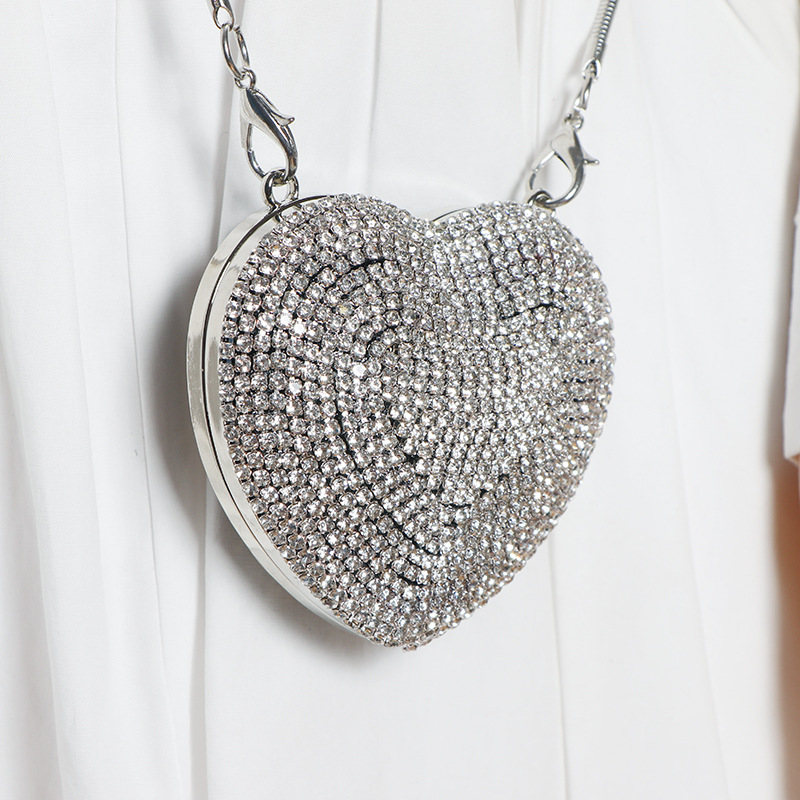 86g Weight Magnetic Buckle Closure Type Chain Strap Type Evening Bag Bags Type Casual, Party Occasion Acrylic Material Solid Color Pattern All Seasons Season Women's Gender Diamond Design Streetwear Style Heart-shaped, Square Shape Acrylic Solid Color Heart-shaped Square Evening Bags 4