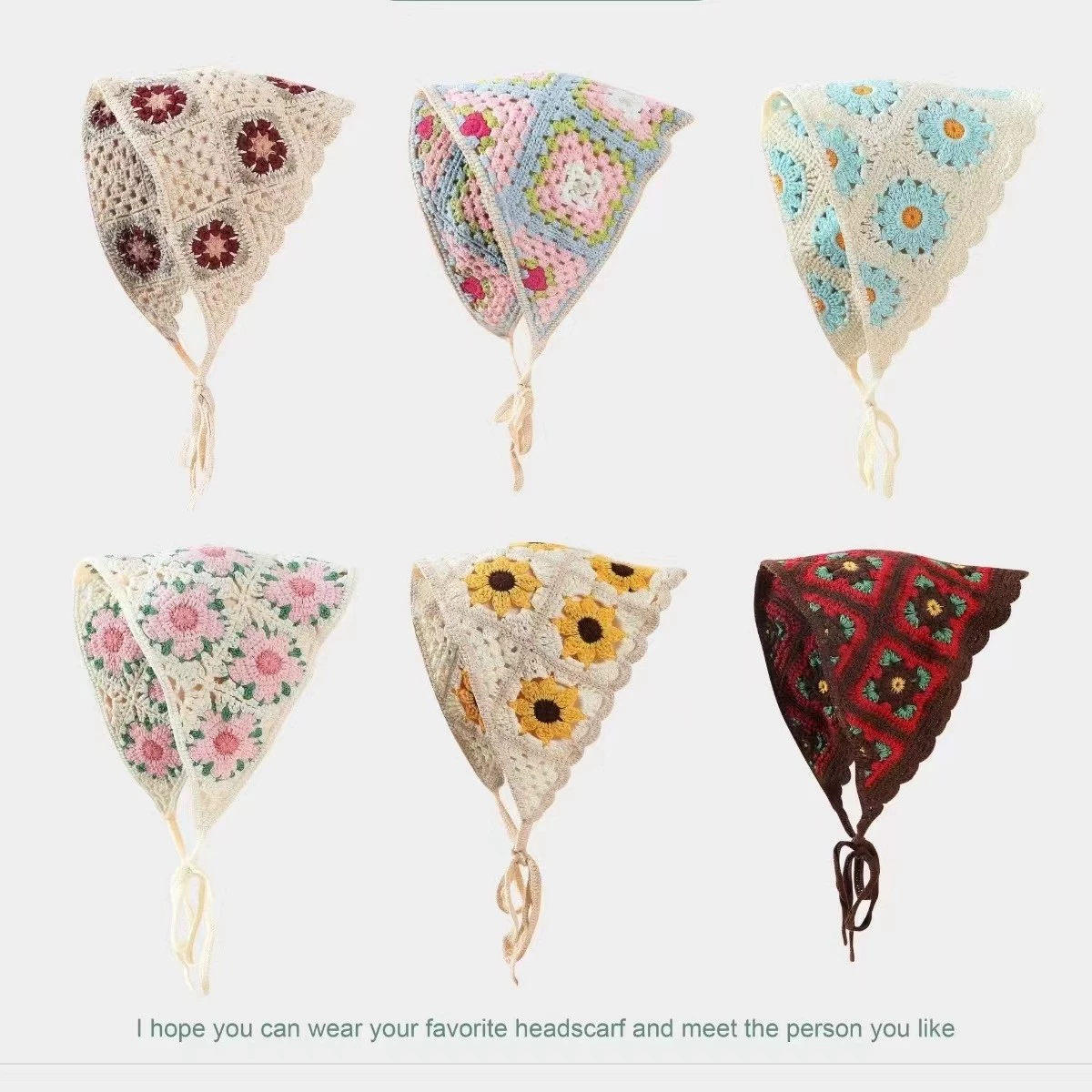 Французские Rins Ретро ручной работы крючком треугольный шарф женский секс