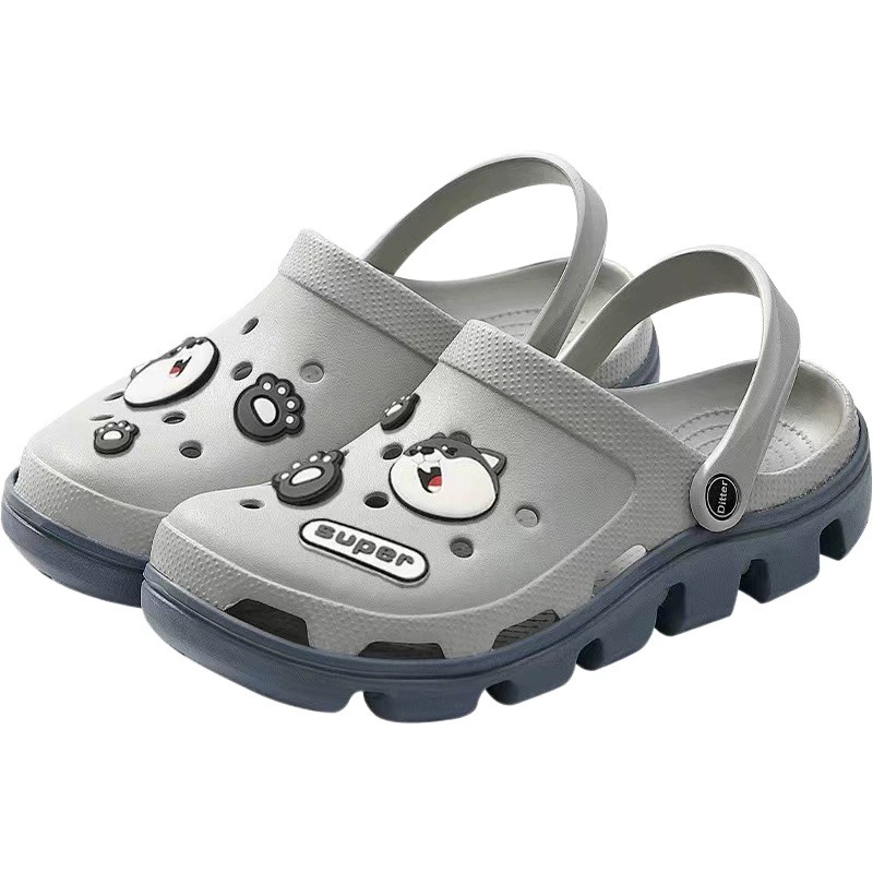 Летняя обувь «крокодил», мужская модная пляжная обувь «сделай сам», парные тапочки Baotou, нескользящие мужские сандалии на мягкой подошве, садовая обувь