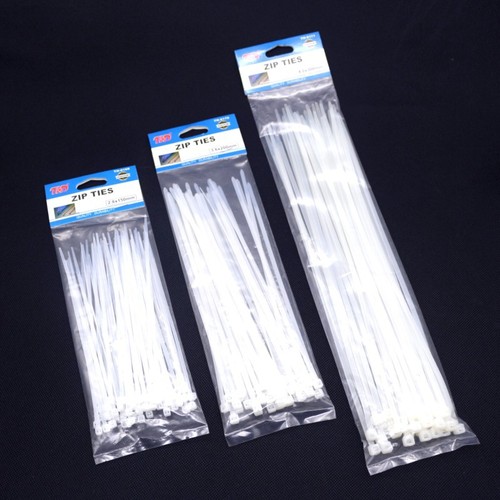 Nylon cable tie 4*200mm self-locking cable tie black and white plastic cable tie cable bundle tie wire