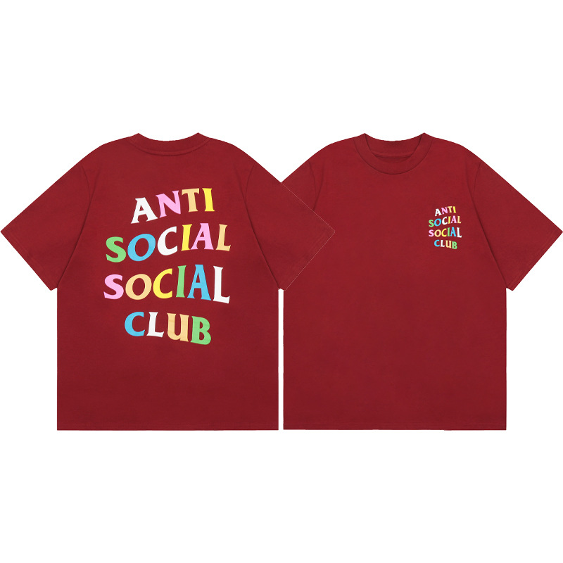 Diferencia de moneda del mercado ASSC CLUB fujiwaro Lightning serie impresa camiseta suelta de manga corta para hombres y mujeres