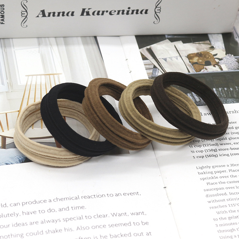 5条装奶茶色毛巾圈