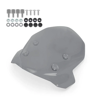 Suitable for BMW F900GS 2024-2026, specialized front windshield heightening deflector cover, windscreen cover, rain shield (Motorcycle front windshield) - gray