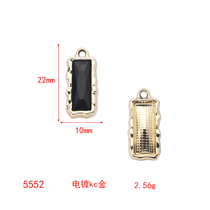 天然石のカット面を持つ長方形、円形、楕円形の単穴クリスタルDIYアクセサリーペンダントDIYジュエリーアクセサリー在庫あり|undefined