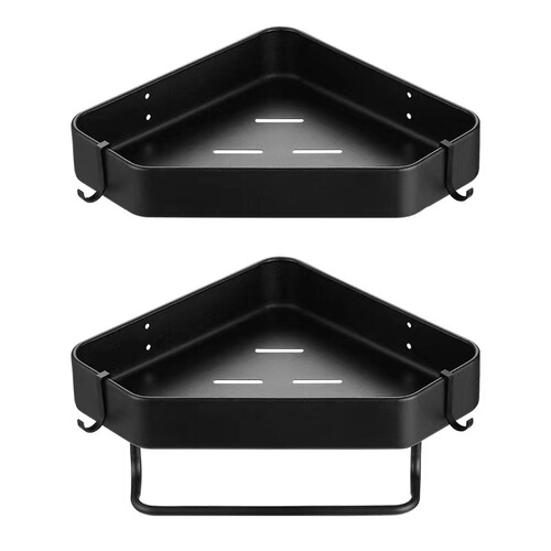 Bathroom hole-free triangular shelf, kitchen sector corner shelf, bathroom toilet wall-mounted multi-layer storage rack