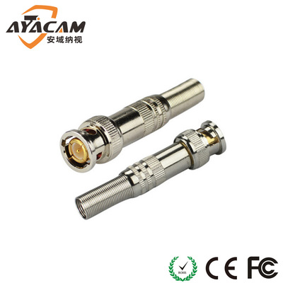 Gold-plated solderless BNC Joint Monitor BNC Joint Free solder BNC Video Head Gold-plated Q9BNC head