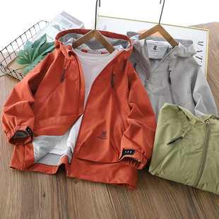 Children's 2025 Spring New Boys and Girls Hooded Jacket Korean Fashion Big Kids Baby Jacket