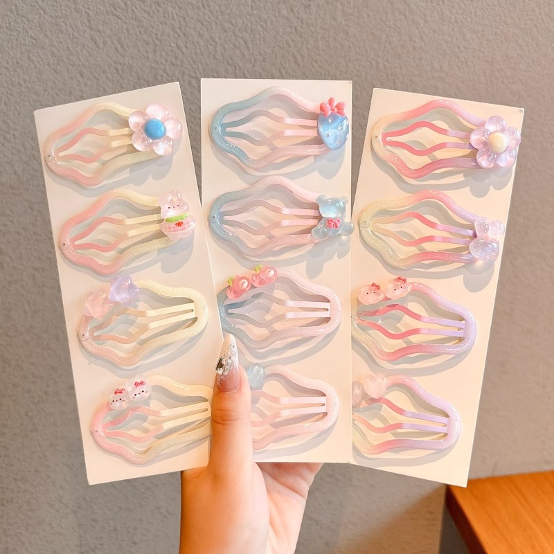 Clips de cabello coreano nubes clips de frente clips de cabello para niñas clips de cabello de frangeo clips de color clips