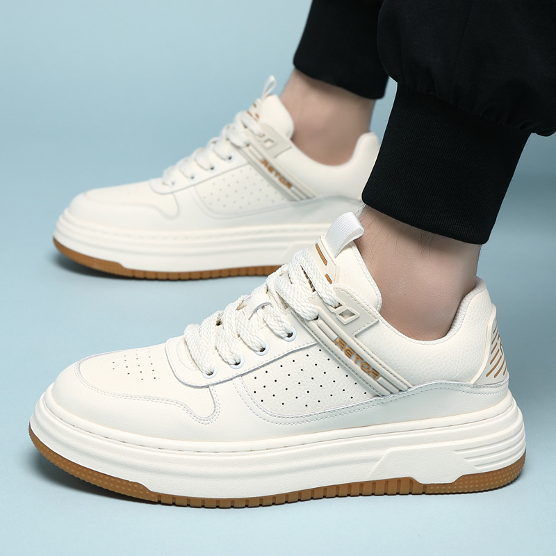 Zapatillas de deporte zapatos casuales deportivos de verano para hombres zapatos blancos zapatos de moda de suela gruesa transpirable de malla zapatos de hombre de todo fósforo al por mayor