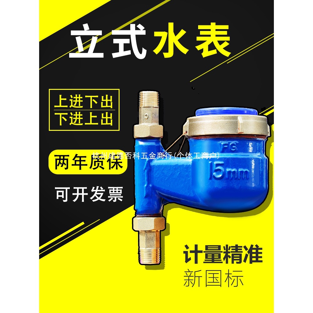 立式水表上进下出家用防冻下进式上出宁波自来水热水表止回阀全铜