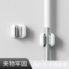 強化モップクリップ穴なし浴室壁掛け収納強力無痕フックモップ固定神器