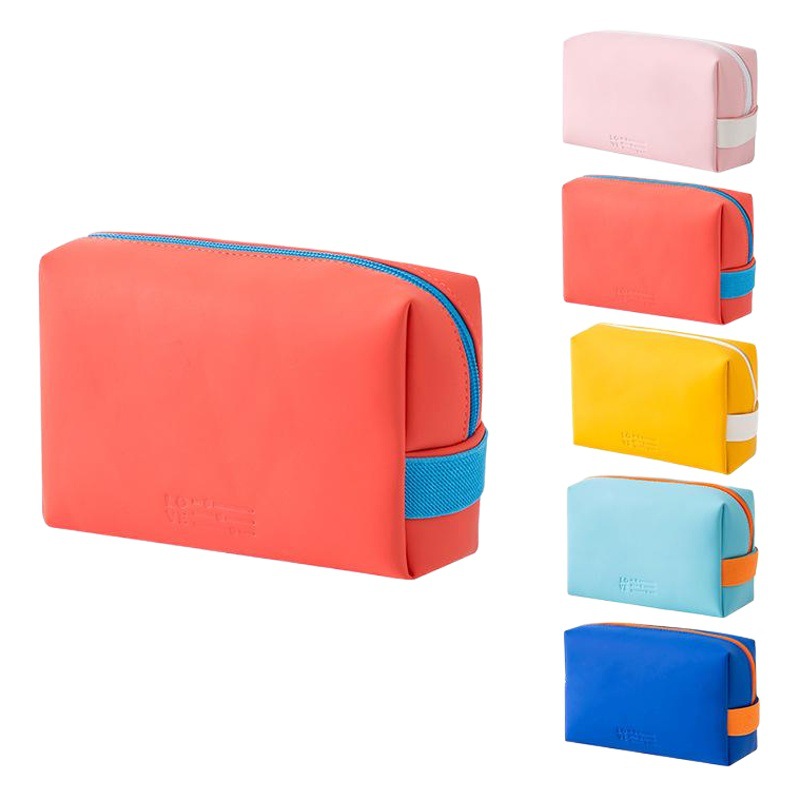 Popular PU bolsa de cosméticos bolsa de almacenamiento de mano impermeable corazón octogonal bolsa de cosméticos de alto aspecto