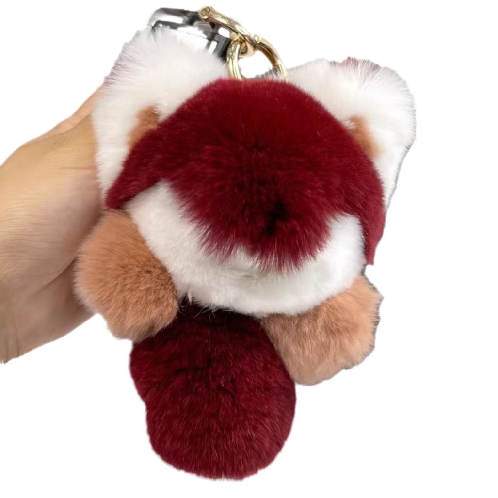 Pequeño zorro de peluche pequeño colgante lindo muñeca de peluche colgante llavero de automóvil bolso colgante regalo