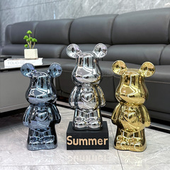 暴力的なクマの装飾品ライト高級ハイエンドセラミック装飾品テレビキャビネット玄関リビングルームホームインターネットセレブホットスタイル