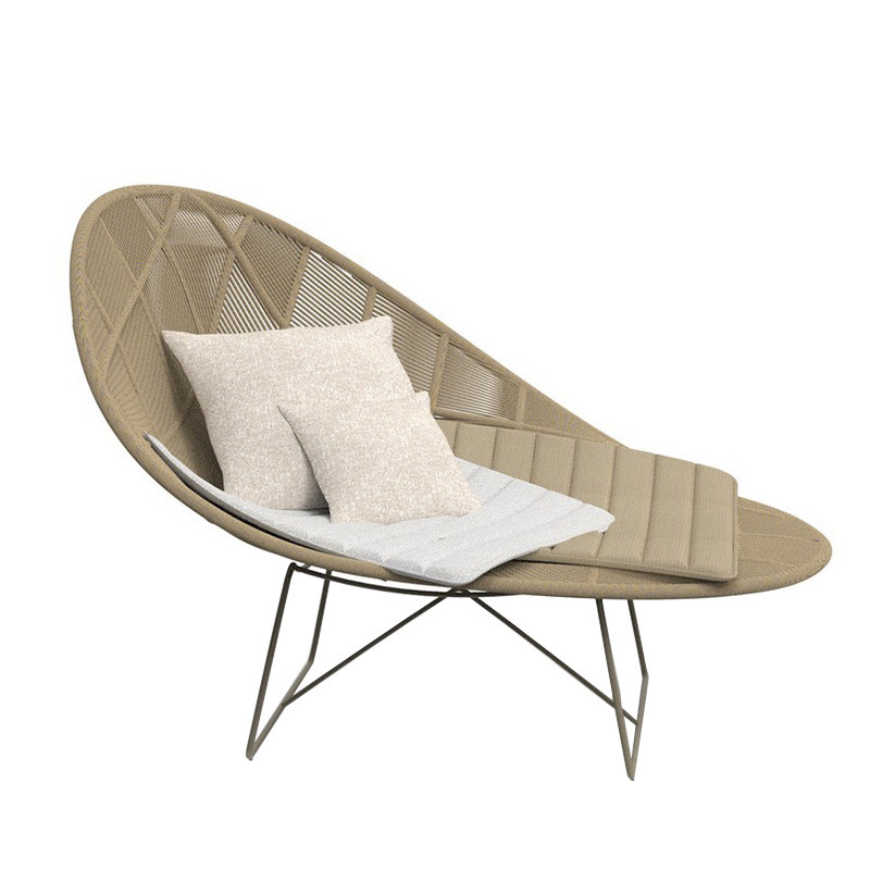 Sofá de exterior para ocio, sillón de jardín moderno y sencillo, diseño de protección solar para una sola persona, muebles de exterior de ratán. image 5