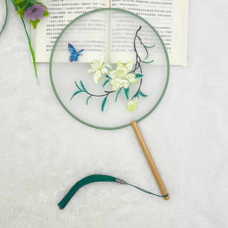 新しい片面刺繍扇子、漢服専用刺繍扇子、多用途古典露店、メーカー直販卸売|undefined