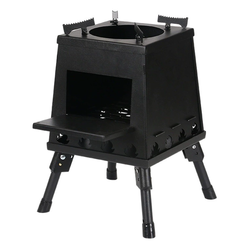 На открытом воздухе Портативная Складная Обогревающая Дровяная Печь На открытом воздухе Кемпинг Палатка Печь для самостоятельного вождения Тур Пикник из нержавеющей стали Плита для барбекю