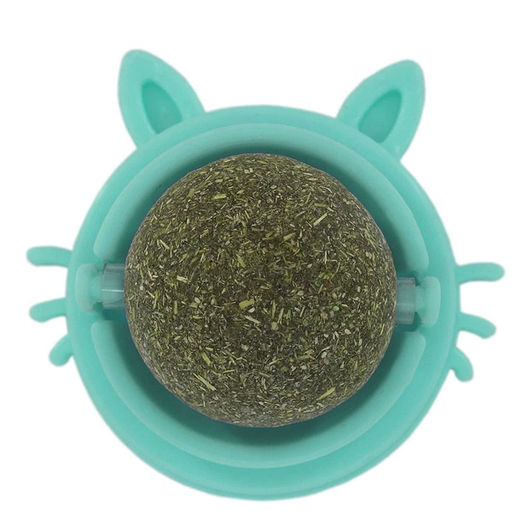 Вращающийся мяч с кошачьей мятой, можно прикреплять и лизать, для развлечения, в форме кошачьей головы, для чистки зубов, игрушка для кошек, популярная на интернете.