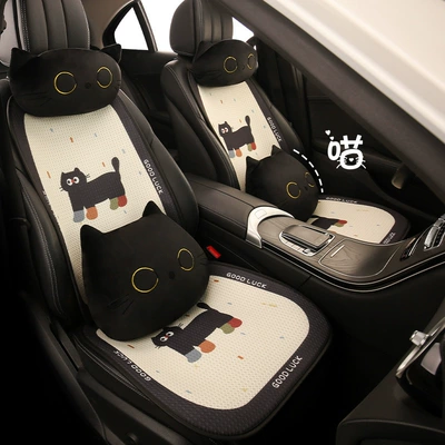 Seat cushion, seat cover, Half Pack Cartoon Cat Seat Cushion
