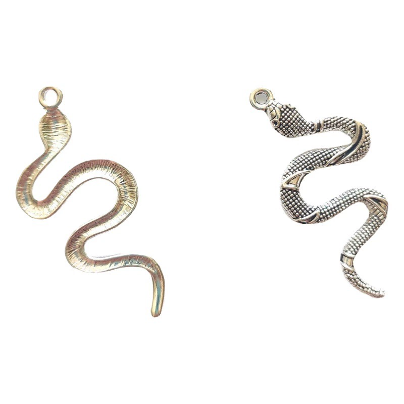 Европейский и американский DIY змея кулон Личность Мода Ретро Змея элемент кулон ожерелье серьги ювелирные аксессуары оптом