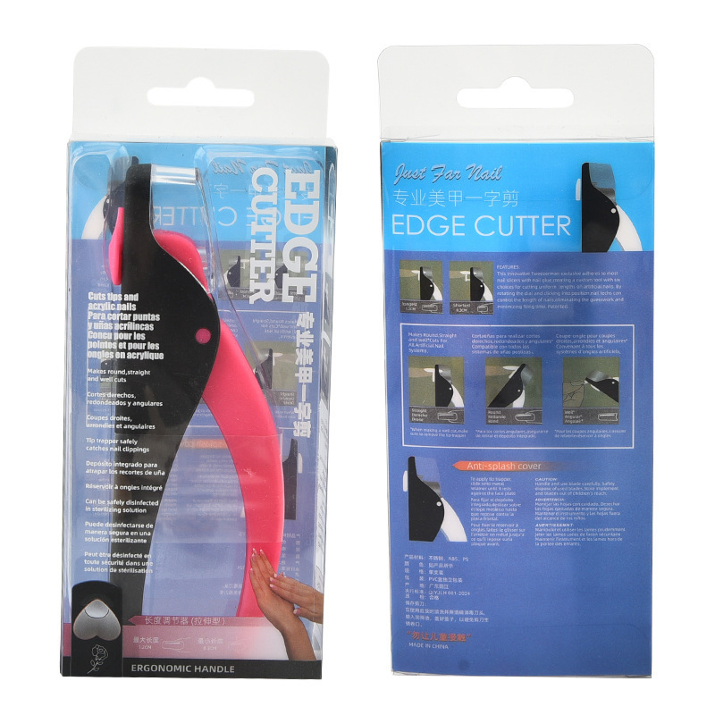 Tijeras para uñas de una línea de acero inoxidable en forma de U, cortador para extensiones de fototerapia DIY, con herramienta de formación.