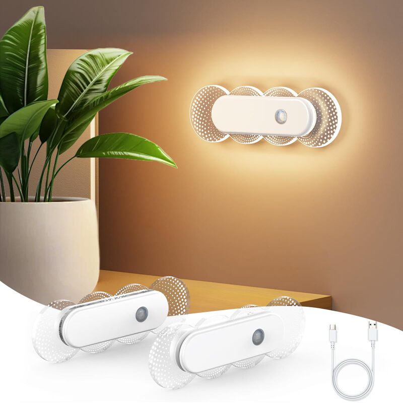 Amazon Dynamic Sensor Night Light Rechargeable Wireless Magnetic Led Ambient Light Bedroom Entrance Bathroom Lighting
