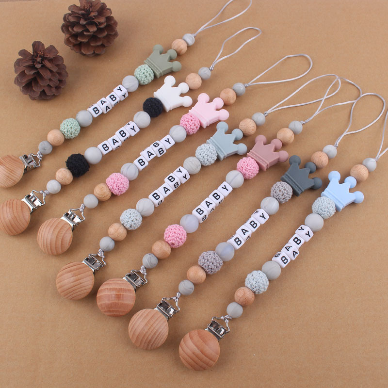 Cadena de chupete de silicona caliente suministros para bebés cadena anti-caída Cadena de chupete Amazon AliExpress anti-perdida