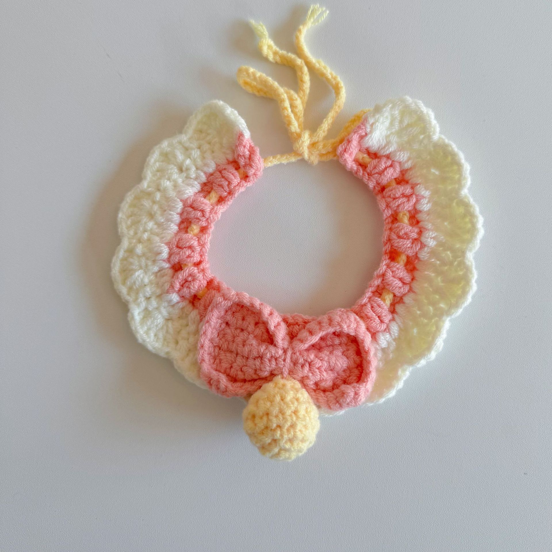 スプリングフィールドフラワーペットウールニット首輪猫唾液タオル蜂よだれかけ犬よだれかけかわいいドレスアップ