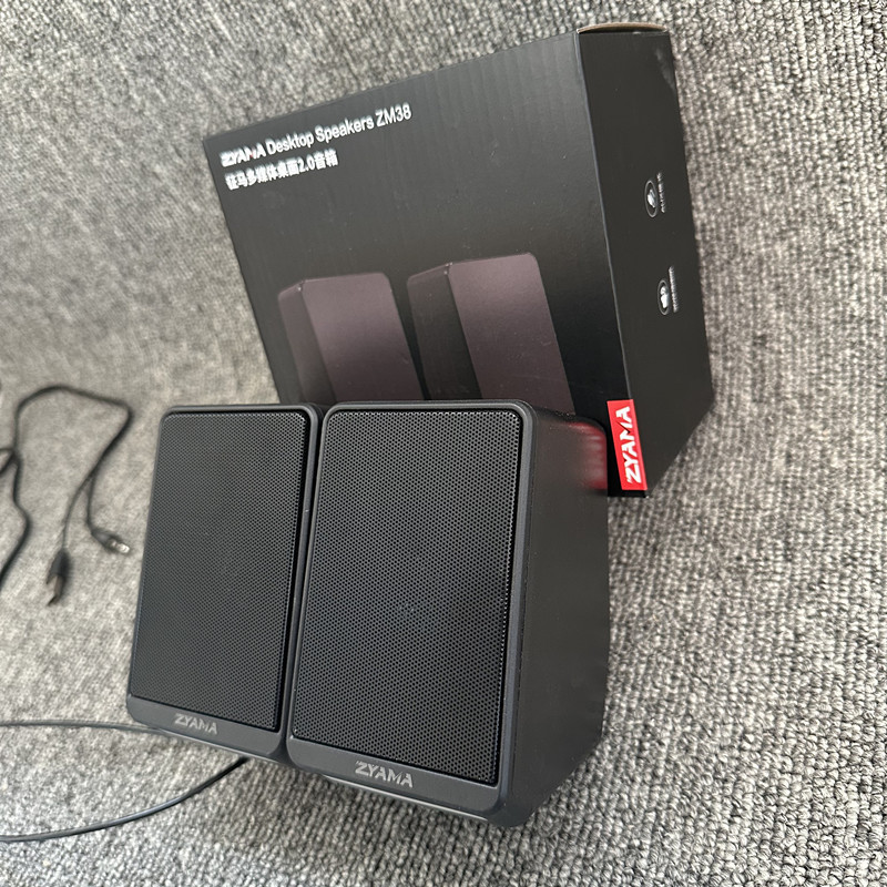 ZYAMA征馬ZM38コンピュータスピーカーUSB有線コンピュータ小型音響デスクトップノート木製対箱|undefined