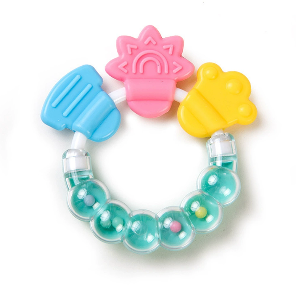 Multicoloured children's chewy teether for baby, silicone tooth fixer for correct bite, beanbag