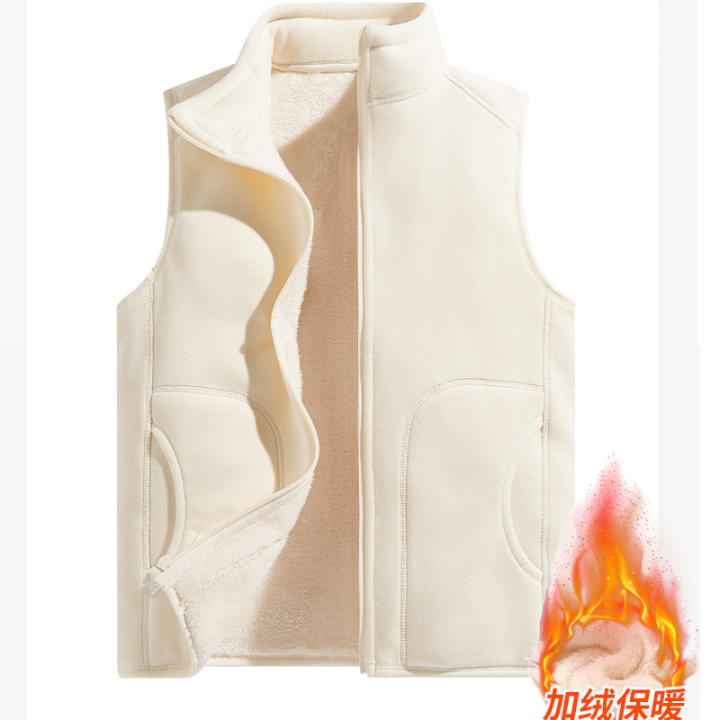 Transfronterizo otoño invierno chaleco de terciopelo más chaleco de terciopelo de estilo coreano para hombres y mujeres chaleco de terciopelo de terciopelo caliente para hombres de otoño
