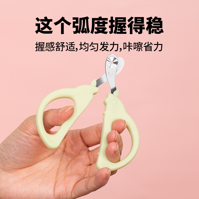 Original nueva mascota Totoro cortaúñas doble agujero pequeño ciego tijeras anti-sangrado agujero redondo límite gatito gato cortaúñas