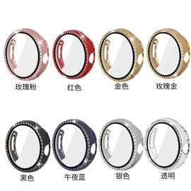 适用谷歌Google Pixel Watch 3 41 45mm单排钻壳膜一体壳pc钢化膜
