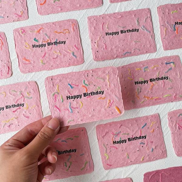 カキーシン工場の紙毛糸種子誕生日カード祝福カード小物創意ギフト|undefined