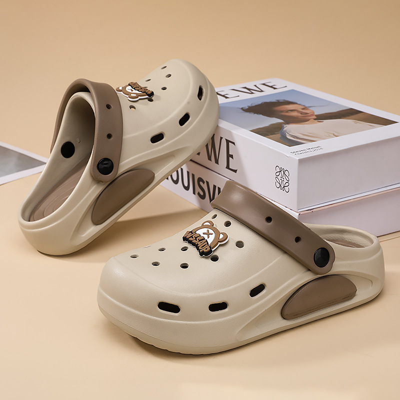 Zapatillas de mierda para hombres de verano, sandalias deportivas de playa de playa para jóvenes conductores al aire libre de dos usos.