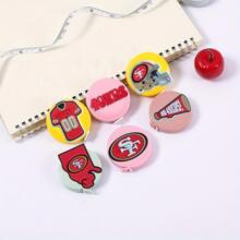 北欧风橄榄球旧金山队自动伸缩型软尺shein家用便携皮尺卷尺可爱