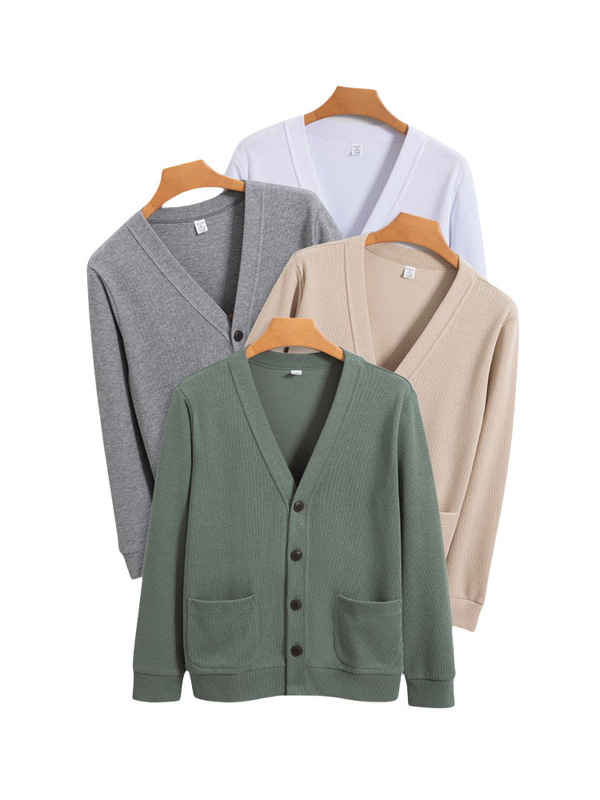 Men's Cardigan V Neck Knitwear Jacket Xinjiang Long-Staple Cotton Loose Casual No-Iron High-Quality Men's Knitwear Men's Cardigan V Neck Knitwear Jacket Xinjiang Long-Staple Cotton Loose Casual No-Iron High-Quality Men's Knitwear