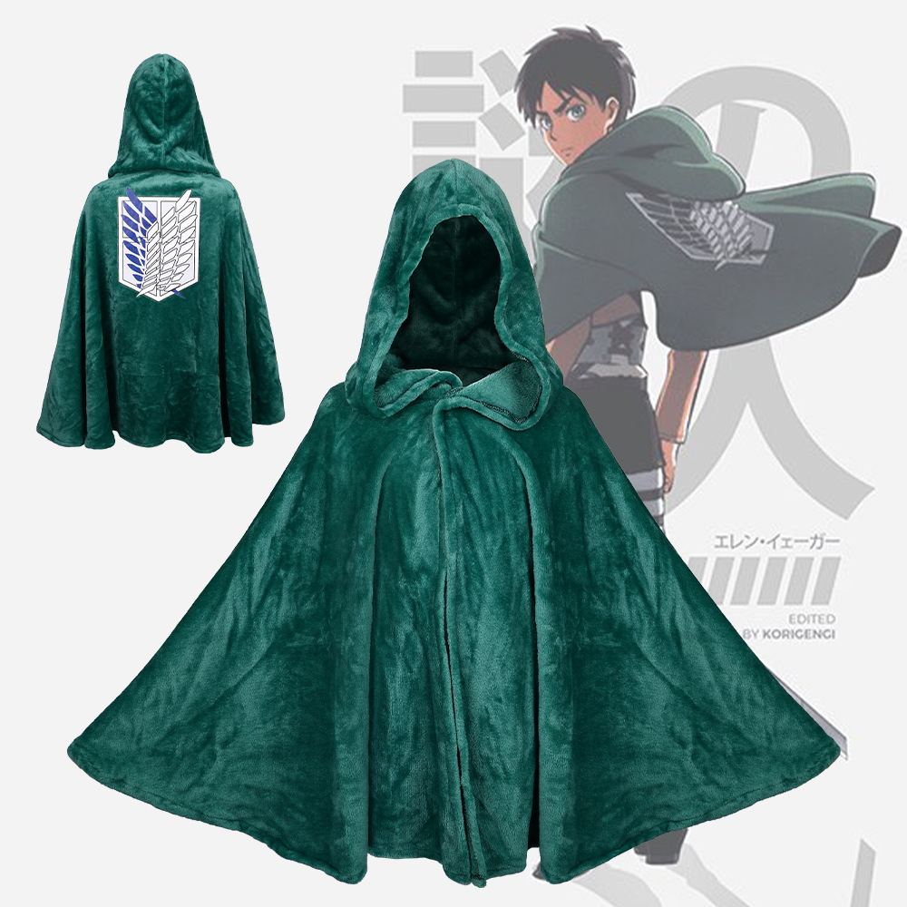 Cosplay de Halloween Anime Assault Giant Freedom Wings Manto Investigación Corps Manto de flanel