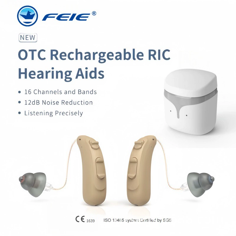飞鹅 Cross-border OTC hearing aid charging digital 16 channel elderly deaf ear back hearing aid Hearing aid
