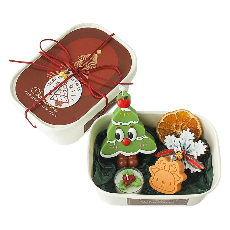 Regalos prácticos de Navidad pequeños regalos transfronterizos hechos a mano perfumes modelado vela de Navidad set de vela de incienso