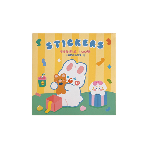 Tengyi Premium 100 Pet Cartoon Cute Sticker Pack for Instagram Journaling, Waterproof Notebooks, Sticker Batch