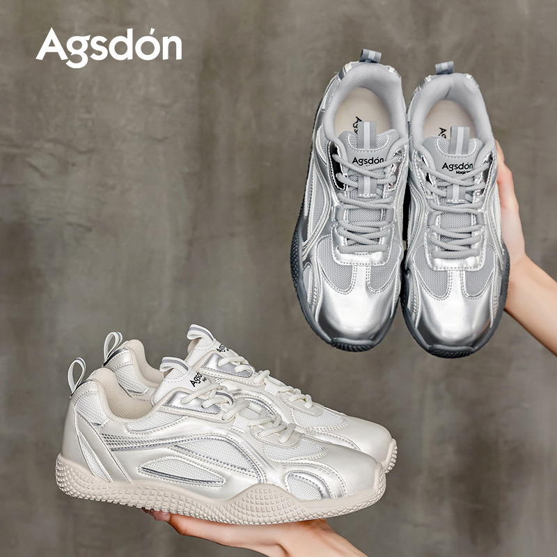 Zapatos de entrenamiento de ballet para mujeres 2025 nuevos zapatos de invierno plateados casuales con suela gruesa y veludo deportivo Gump