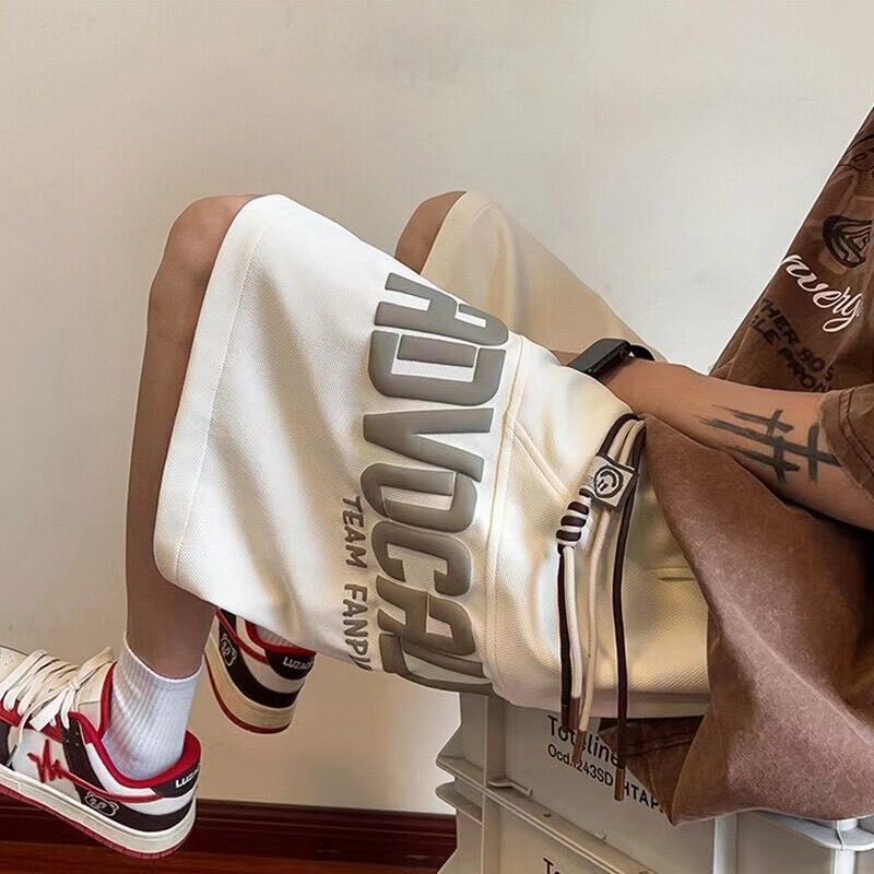 Japanese Style High Street khaki Casual Shorts Men's Summer Thin Trendy Brand Sports American Style Loose Basketball Shorts