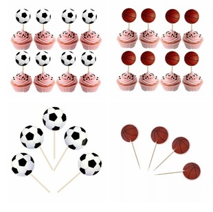 Football Basketball Baseball Rugby Cake Insert Sport Theme Baby Birthday Party Cake Decoration